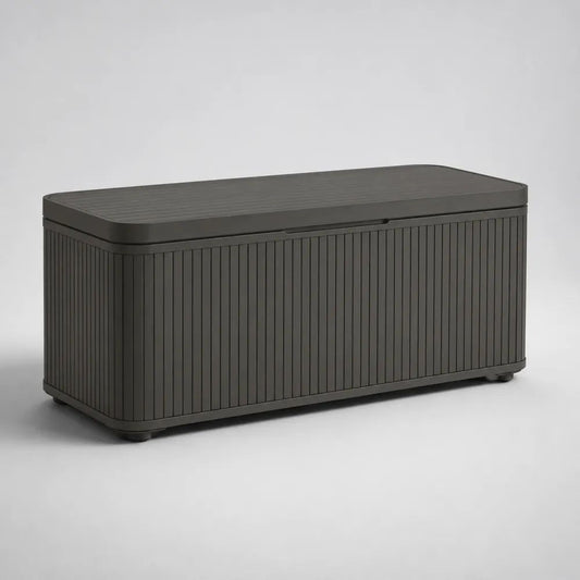 Baule portaoggetti da esterno in plastica grigio antracite, 120 × 55 × 60 cm, 310 L